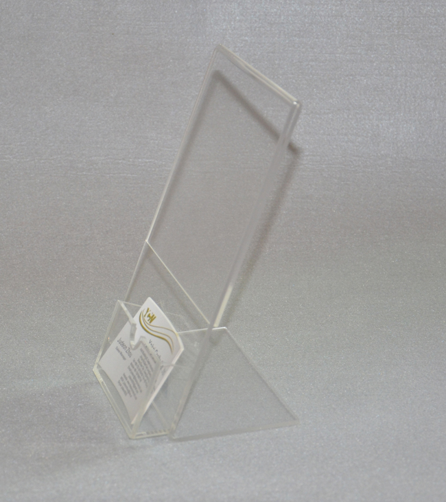 L shape acrylic sign holder